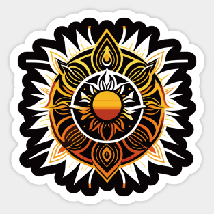 Psychedelic Sunflower: Vibrant Fusion Sticker